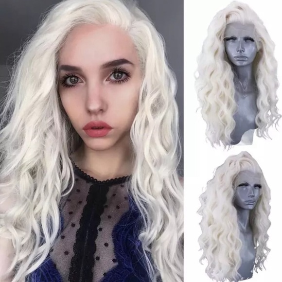? 22” WHITE BLONDE LACE FRONT WIG *NEW*